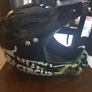 Nitro Circus Camo full face bike helmet